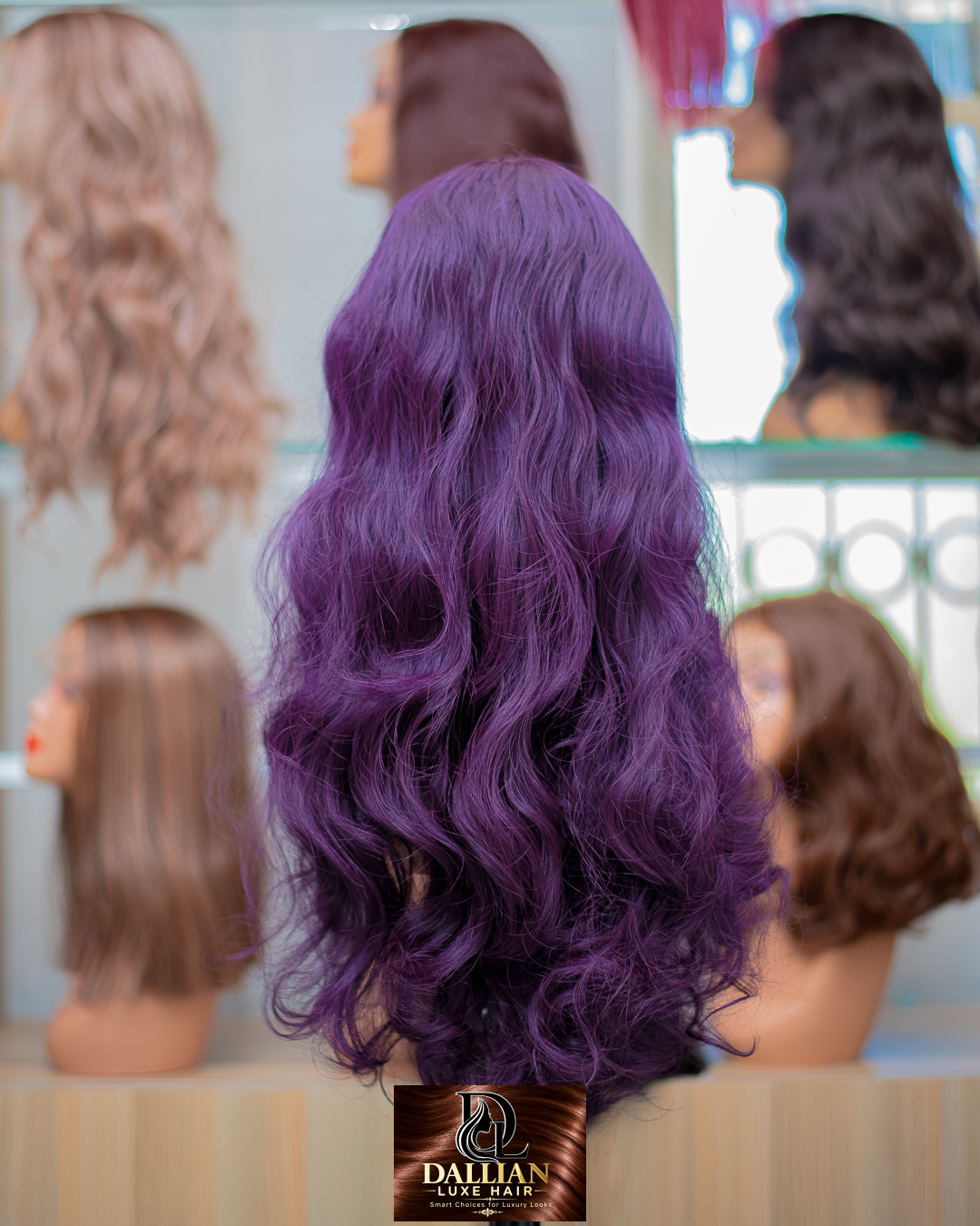 32 Inch Long Wavy Lace Front  Dark Purple — view 1 of 1
