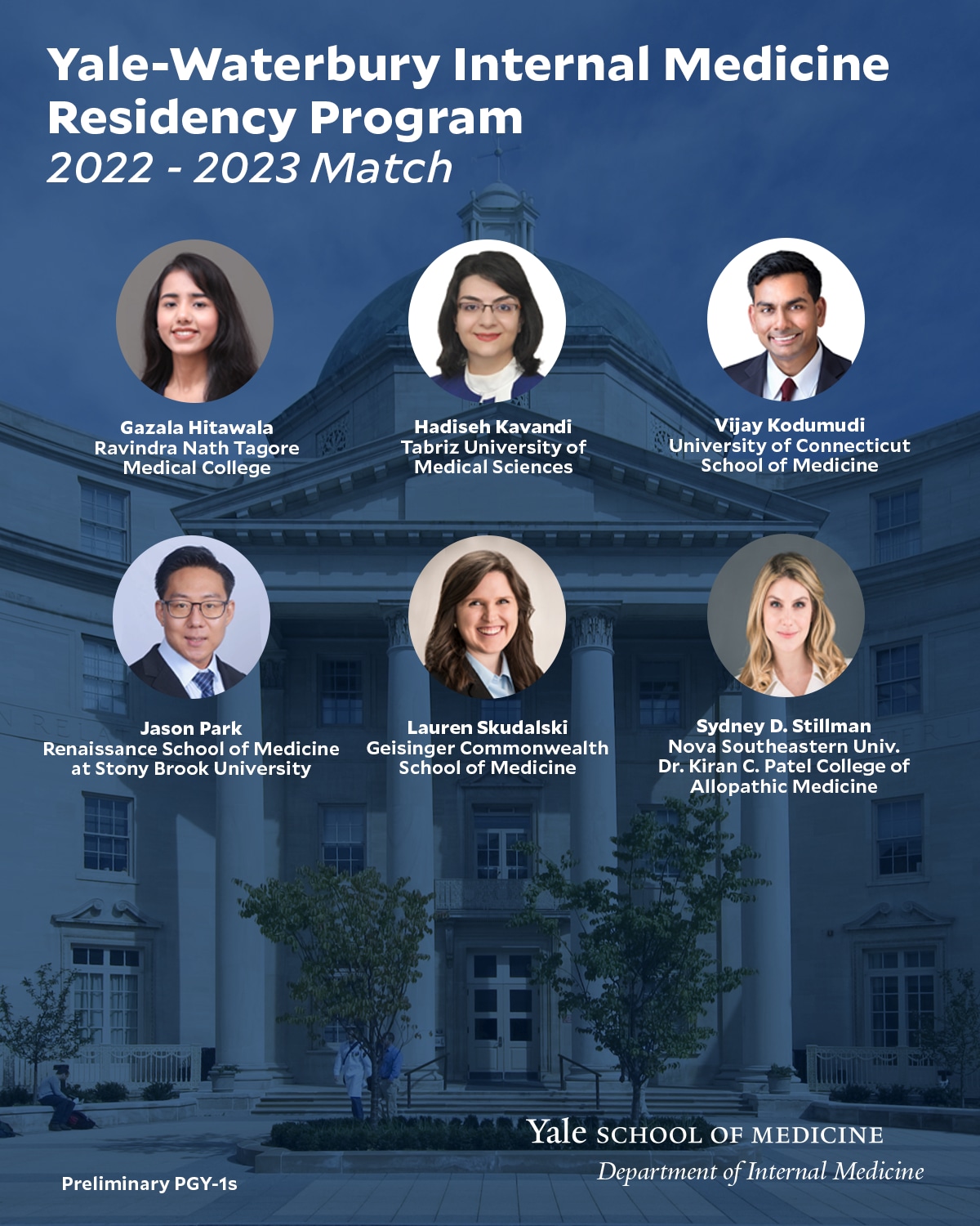 to the 20222023 Match Class for the YaleWaterbury Internal