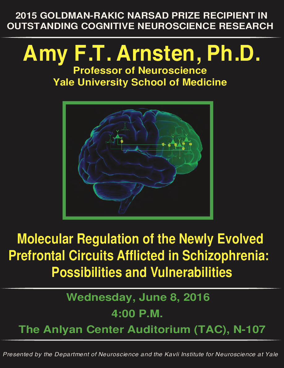 GoldmanRakic Lecture will highlight progress in schizophrenia research