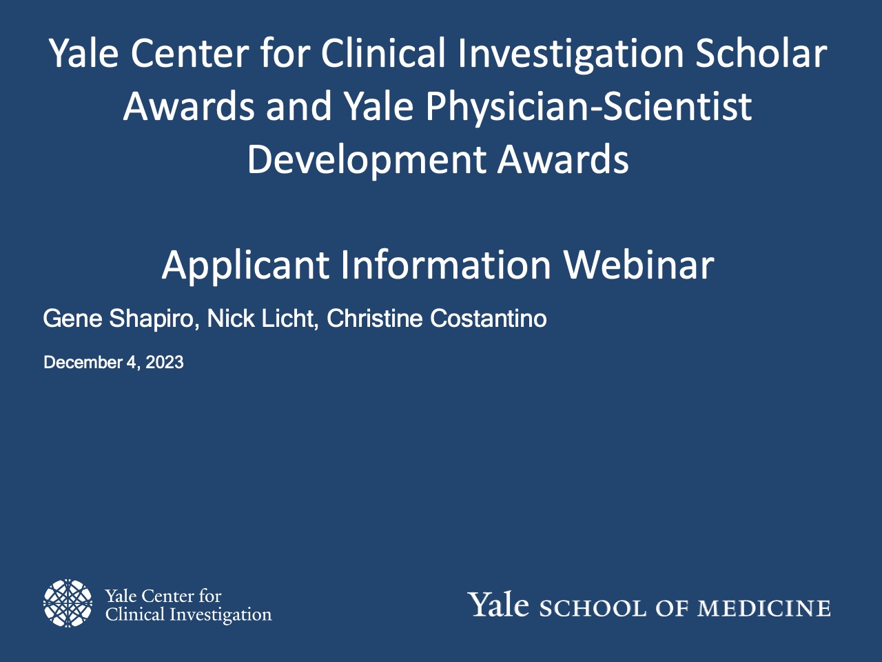 2024 YCCI Scholar Awards and YPSD Awards Applicant Information Webinar