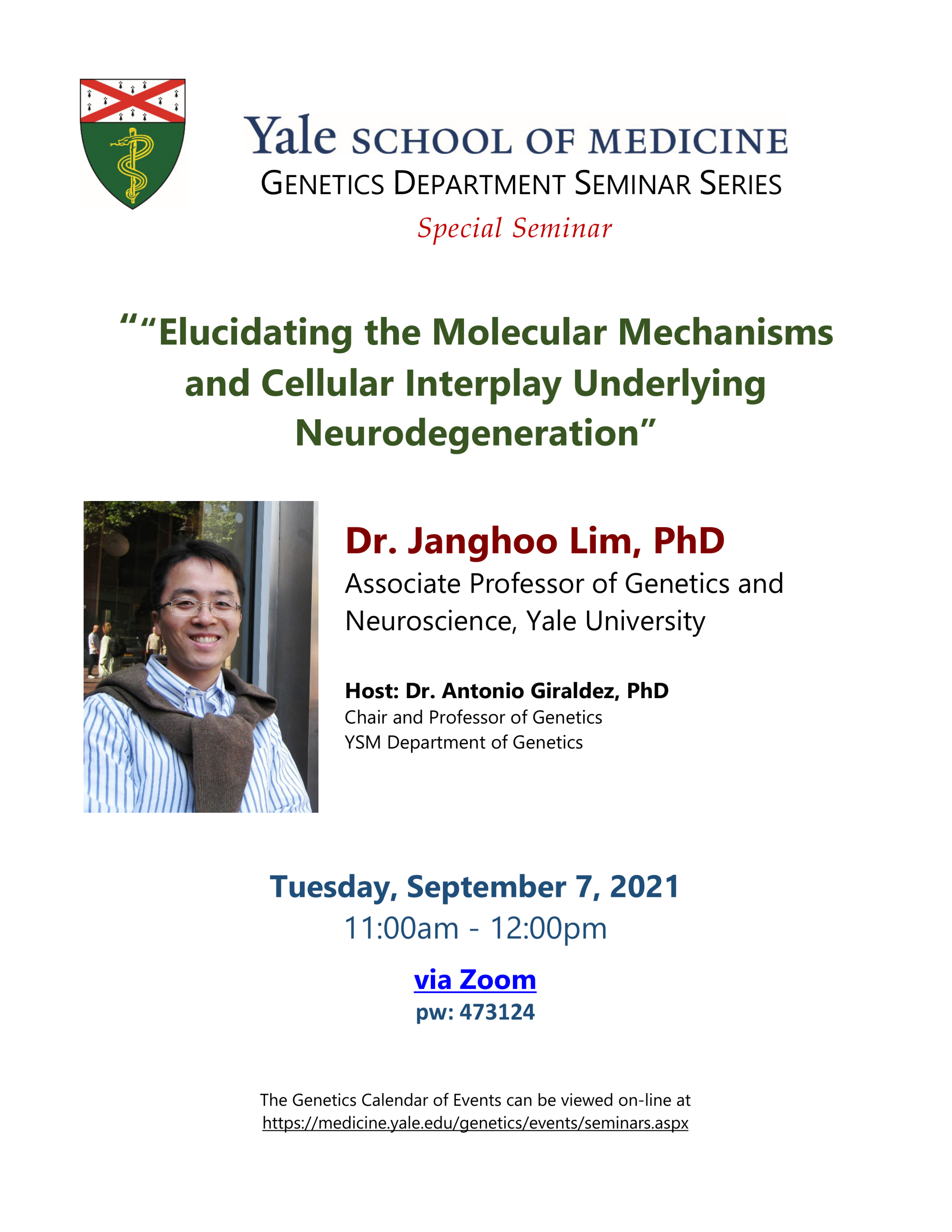 Genetics Department Seminar Series