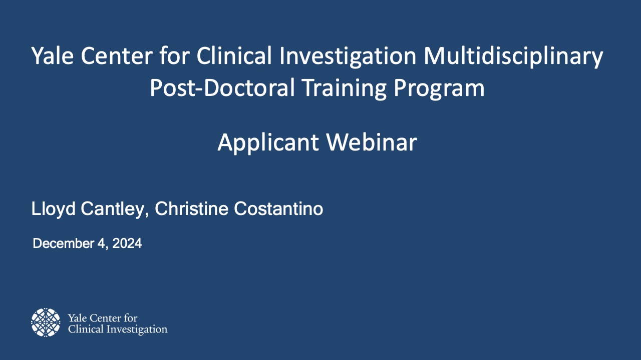 Multidisciplinary Post-Doctoral Training Program &lt; Yale Center for 