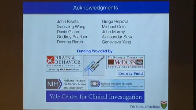 Yale Psychiatry Grand Rounds: September 18, 2015