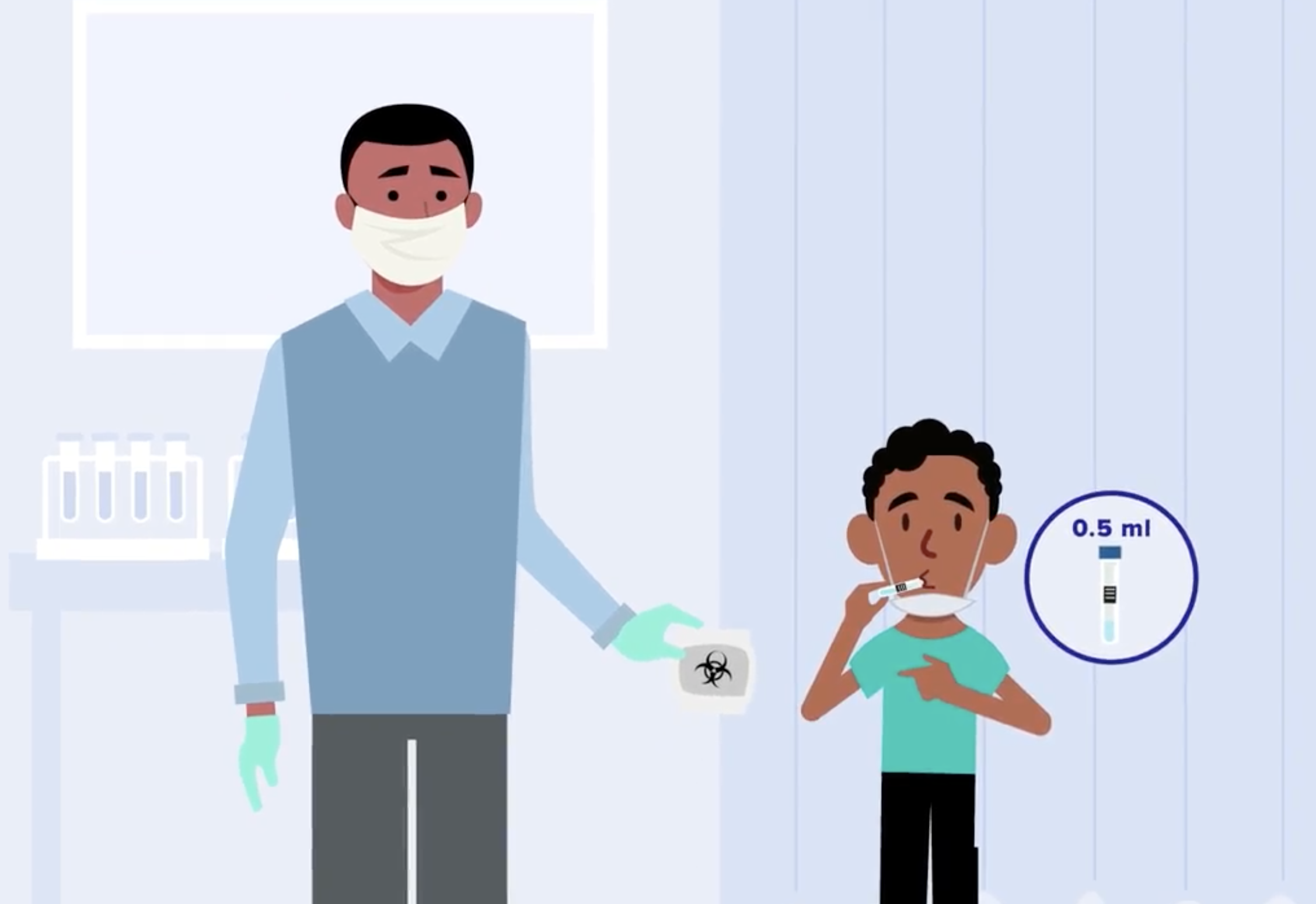 Saliva testing demo Spanish