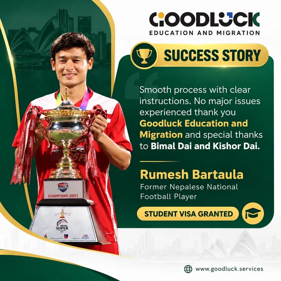 Success story: Rumesh Bartaula, student visa granted