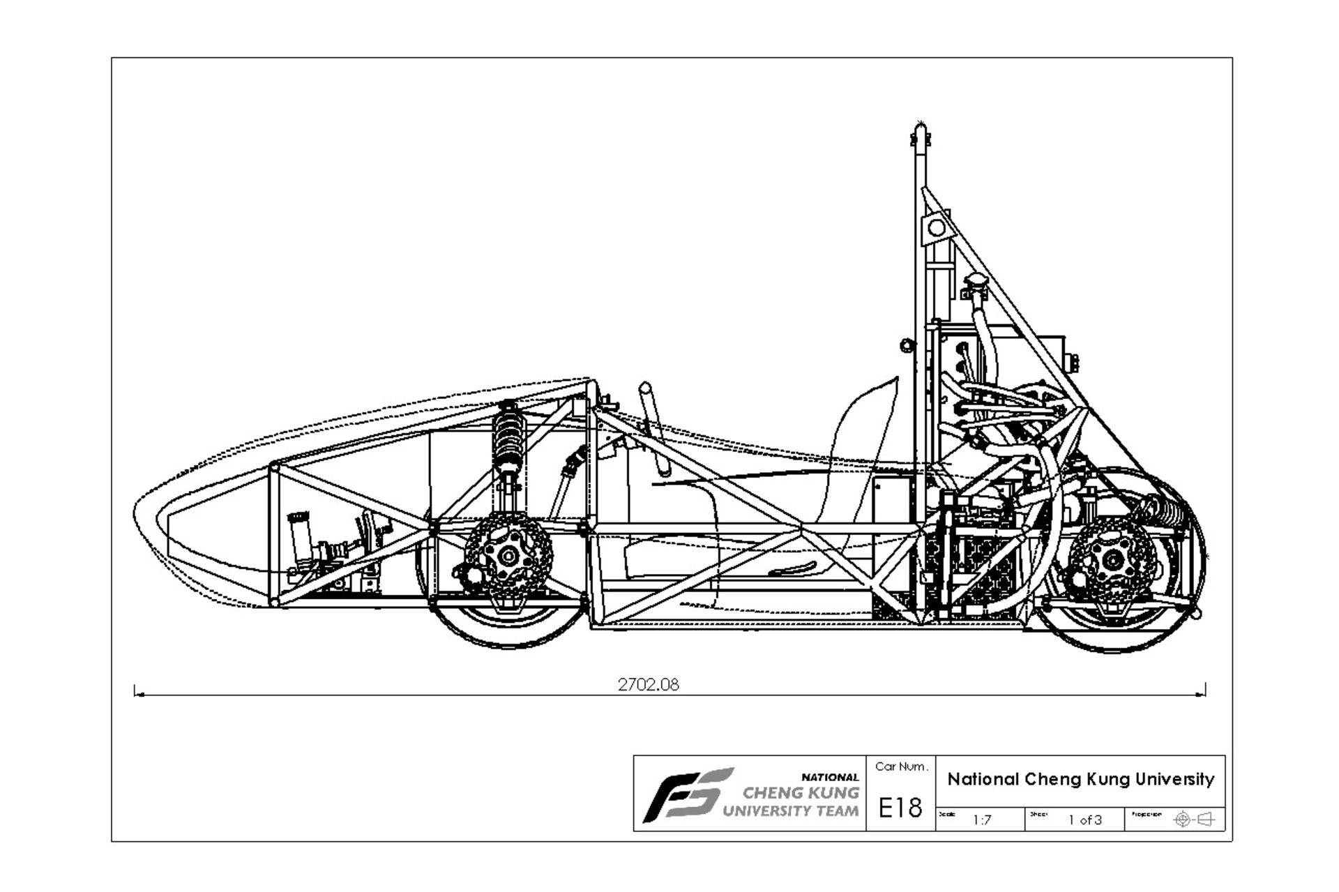 Whole car final side view drawing.