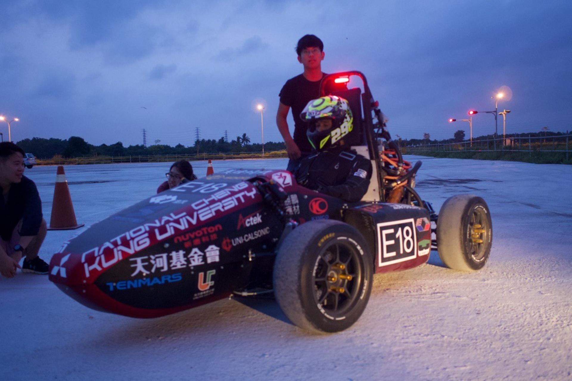 Testing before the vehicle transportation to Japan.