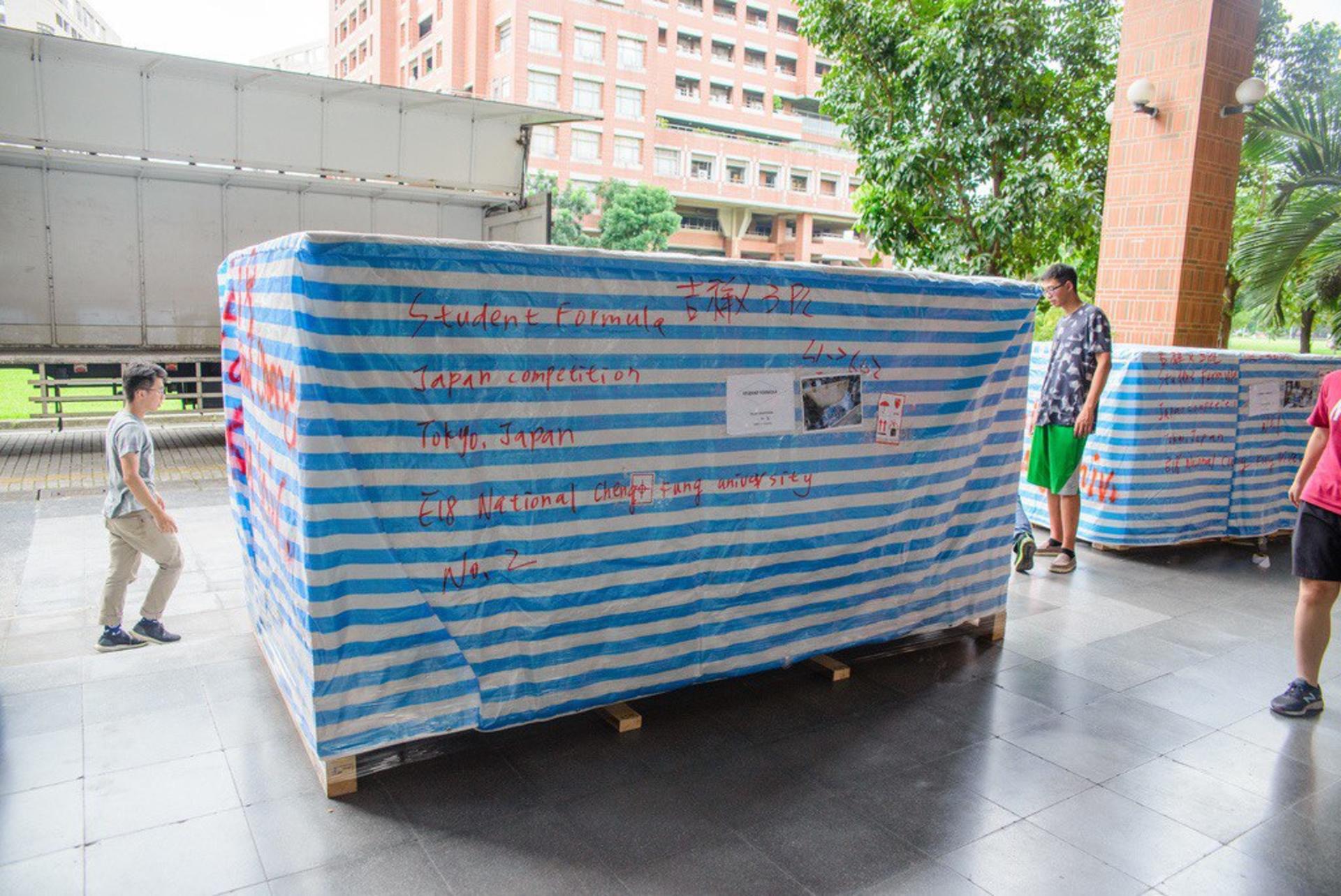 Packaging the vehicle to be transported.