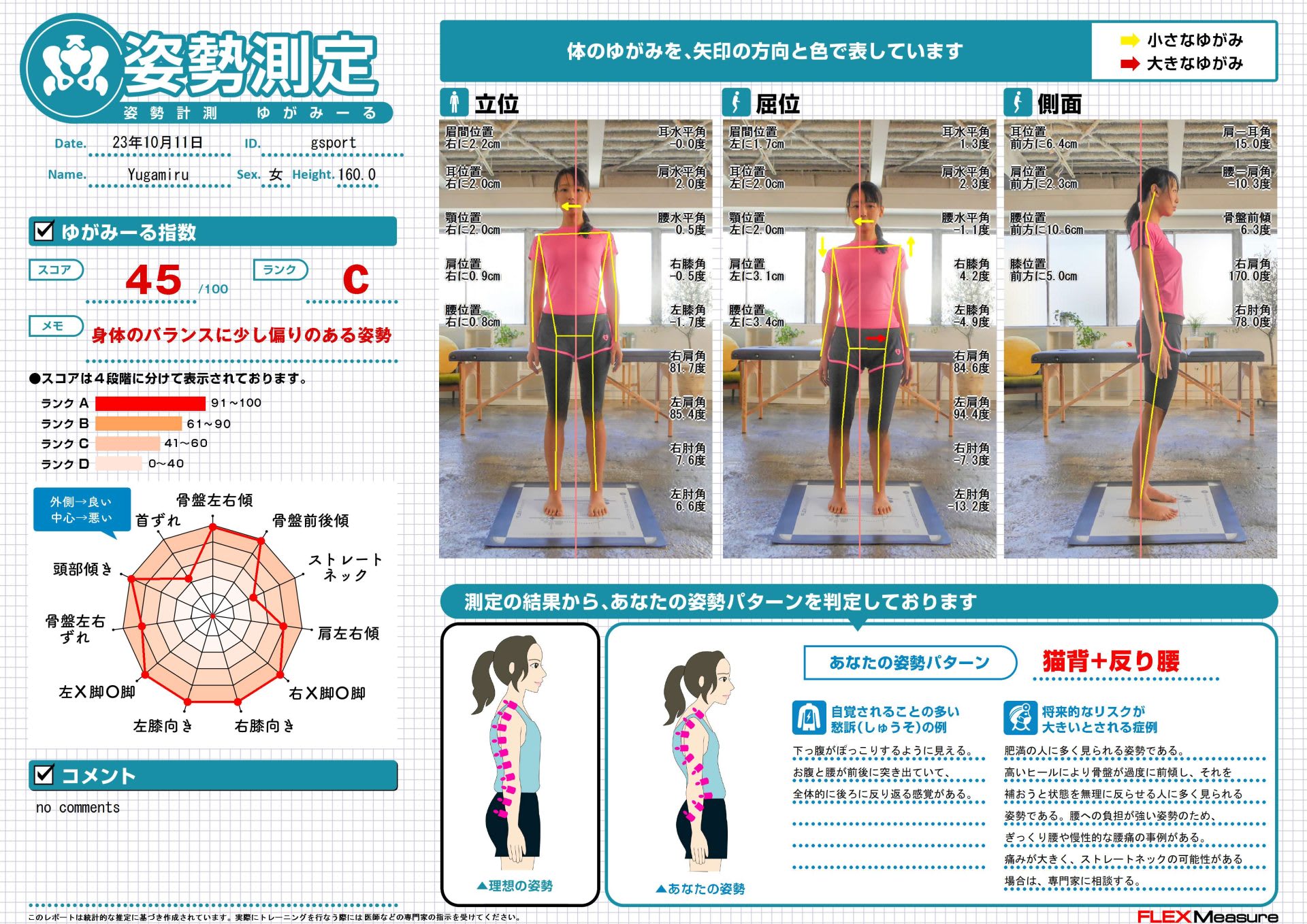 ゆがみーる LITE 姿勢分析 - 美容/健康