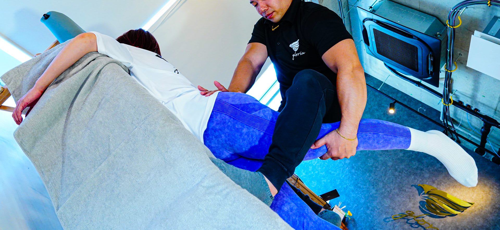 gloriaジムストレッチ風景