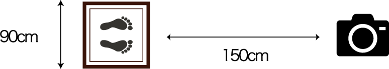 マット幅90cm、カメラまでの距離150cm
