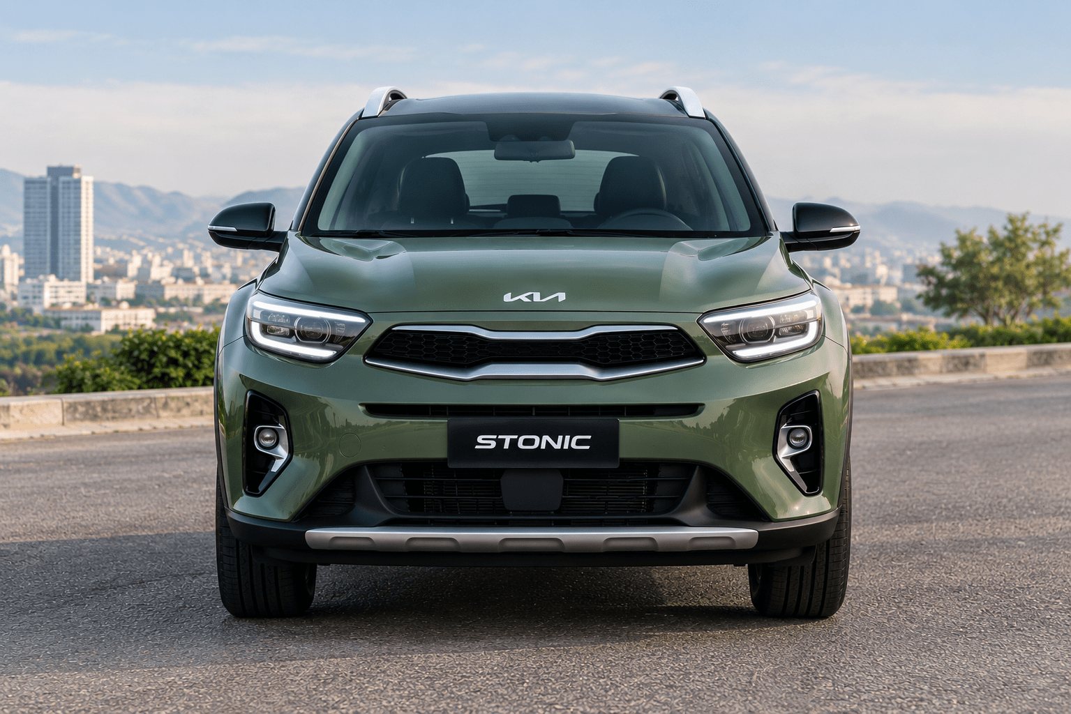 Olive Kia Stonic Cityscape Showcase