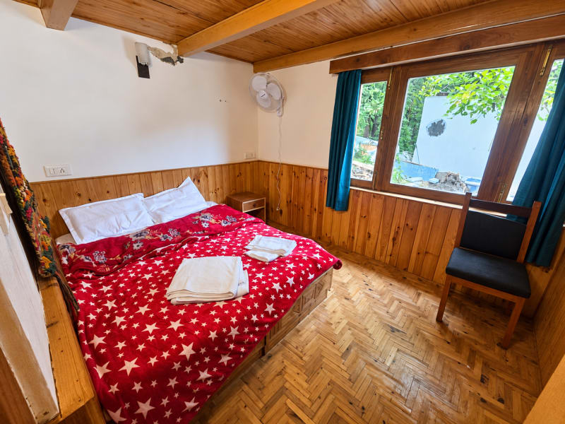 Wood bedroom