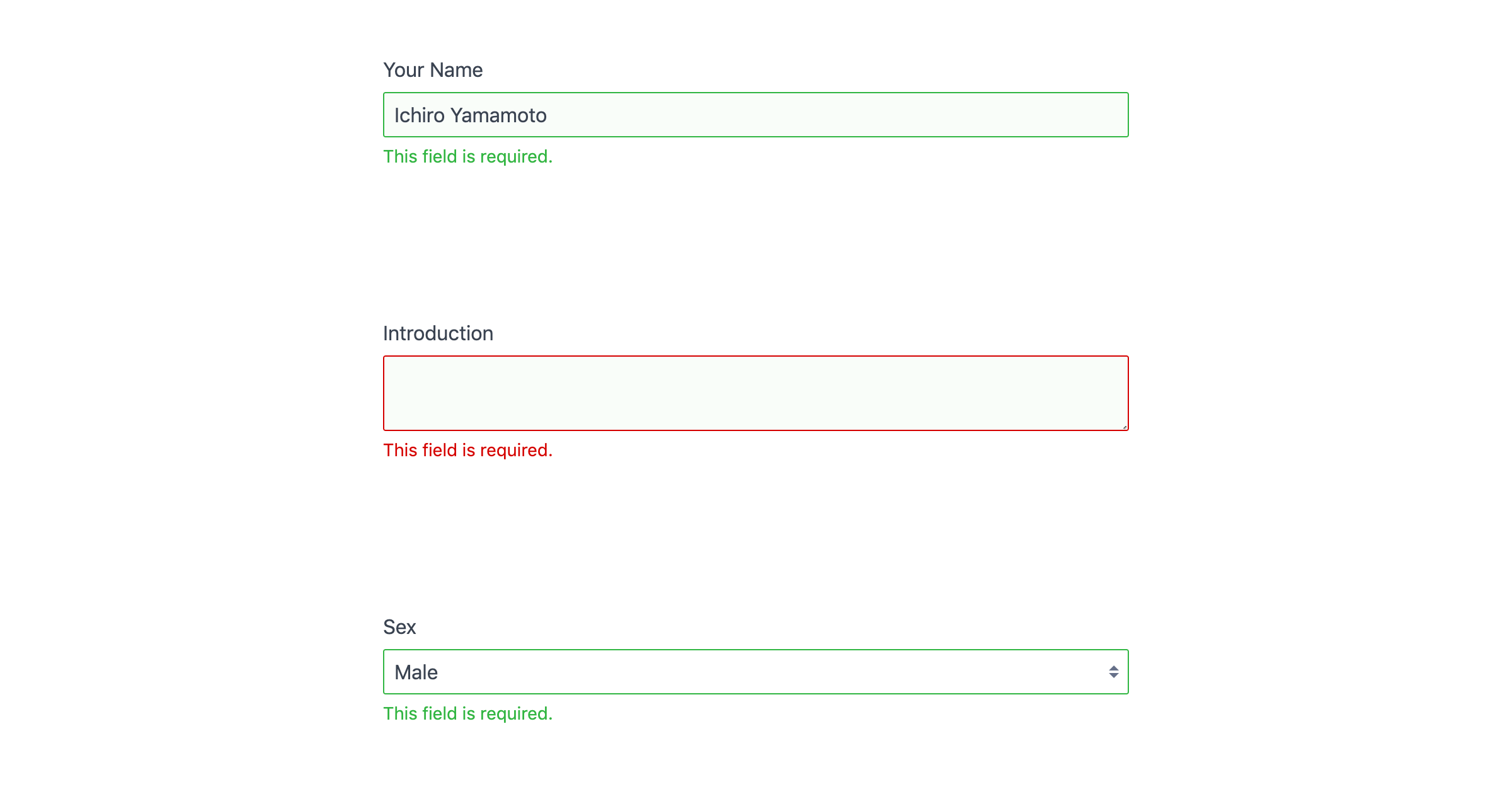 Laravelで使うフォーム一式