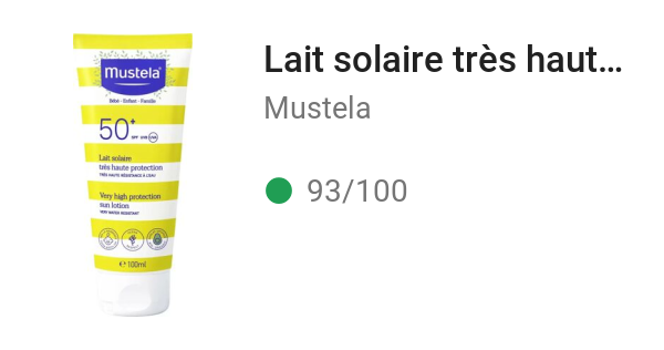 Lait solaire très haute protection SPF 50+