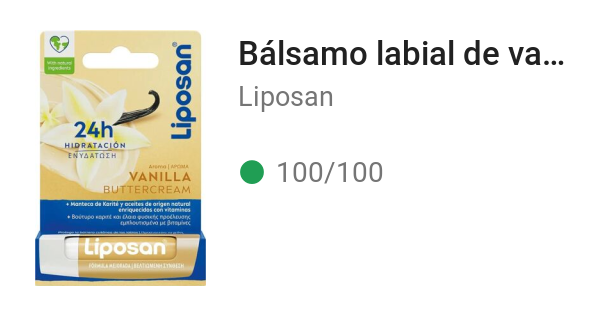 Bálsamo labial de vainilla