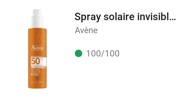 Spray solaire invisible SPF50