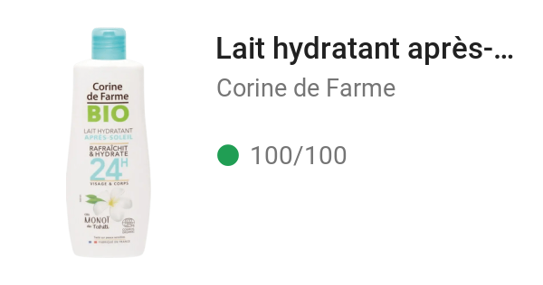 Lait hydratant après-soleil