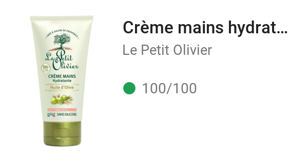 Crème mains hydratante - Huile d'olive