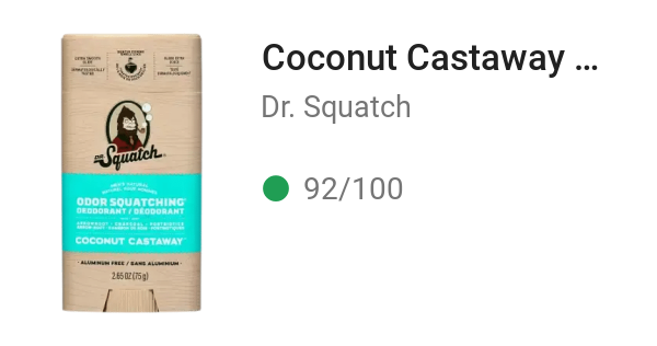 Coconut Castaway Odor Squatching Deodorant
