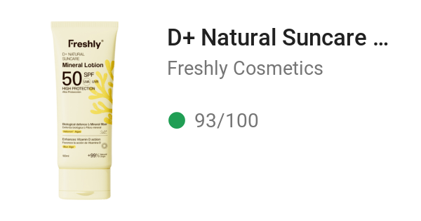 D+ Natural Suncare Mineral Lotion SPF 50
