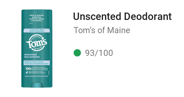 Unscented Deodorant