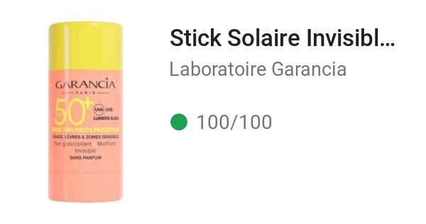 Stick Solaire Invisible SPF 50+