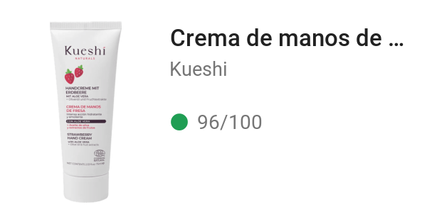 Crema de manos de fresa