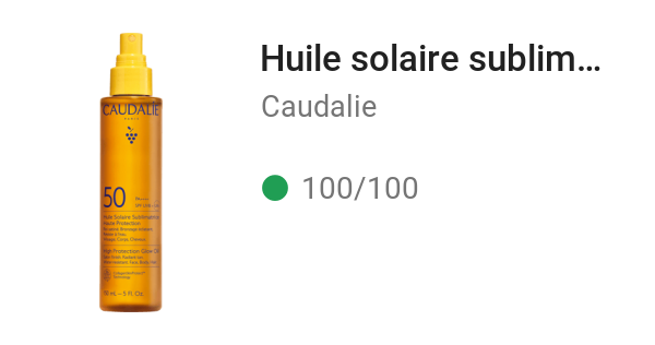 Huile solaire sublimatrice haute protection SPF50