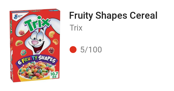Fruity Shapes Cereal