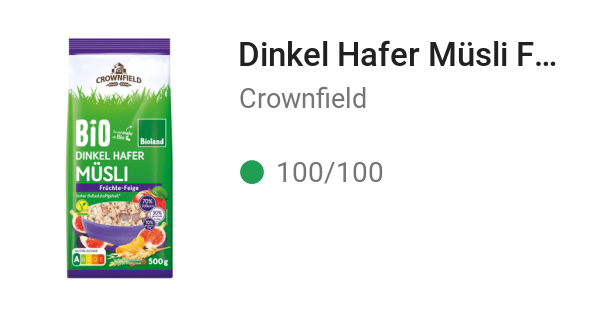 Dinkel Hafer Müsli Früchte-Feige