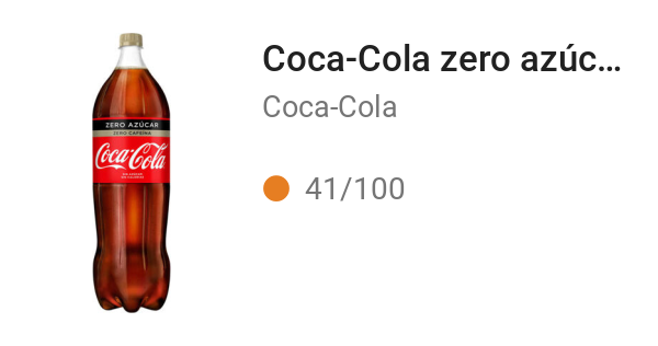 Coca-Cola zero azúcar zero cafeína