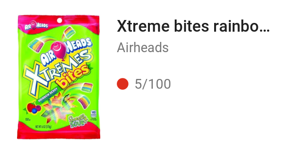 Xtreme bites rainbow berry