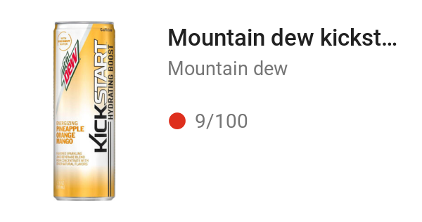 Mountain dew kickstart pineapple orange mango