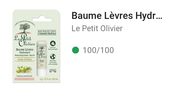 Baume Lèvres Hydratant Huile d’Olive