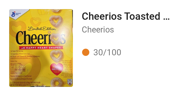 Cheerios Toasted happy heart shapes