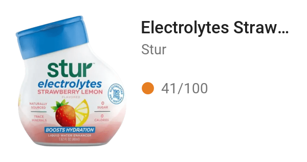 Electrolytes Strawberry Lemon Water Enhancer