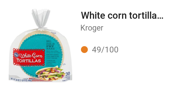 White corn tortillas count