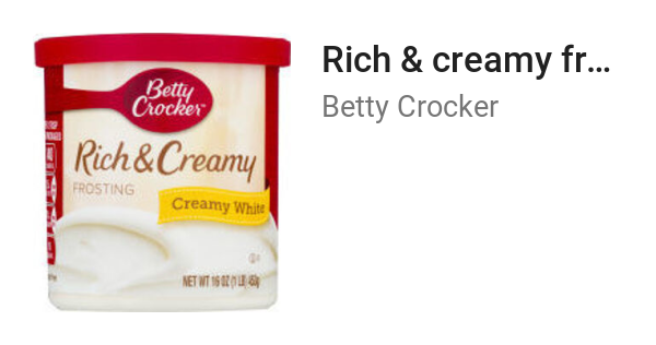 Rich & creamy frosting