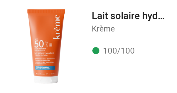 Lait solaire hydratant SPF 50