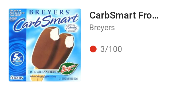 CarbSmart Frozen Dairy Dessert Vanilla Bars