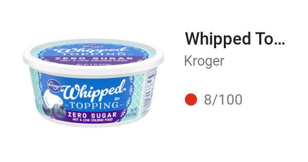 Whipped Topping Zero Sugar
