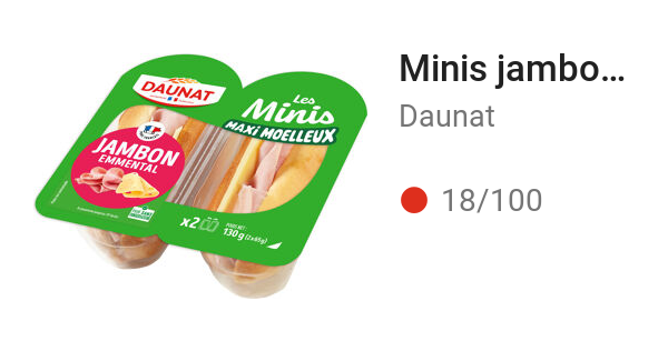 Minis jambon emmental