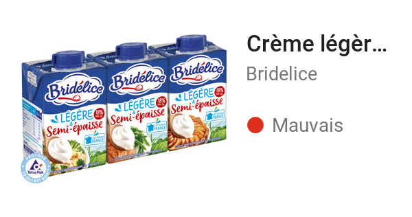 Crème légère semi-épaisse 18% Mat. Gr.