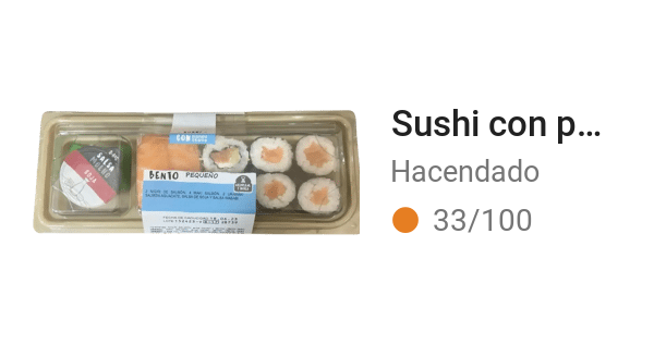 Sushi con pescado crudo