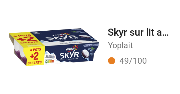 Skyr sur lit aux myrtilles
