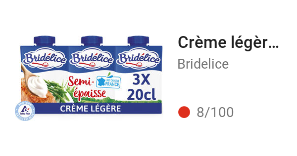 Crème légère semi-épaisse 18% Mat. Gr.