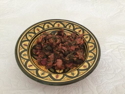 סלט עלי מנגולד מרוקאי