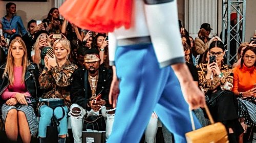 influencers at fashion show, runway