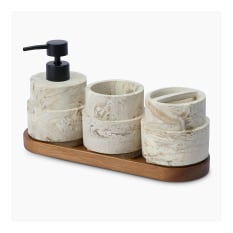 Thread Office Natural Bathroom Set, 4-Piece